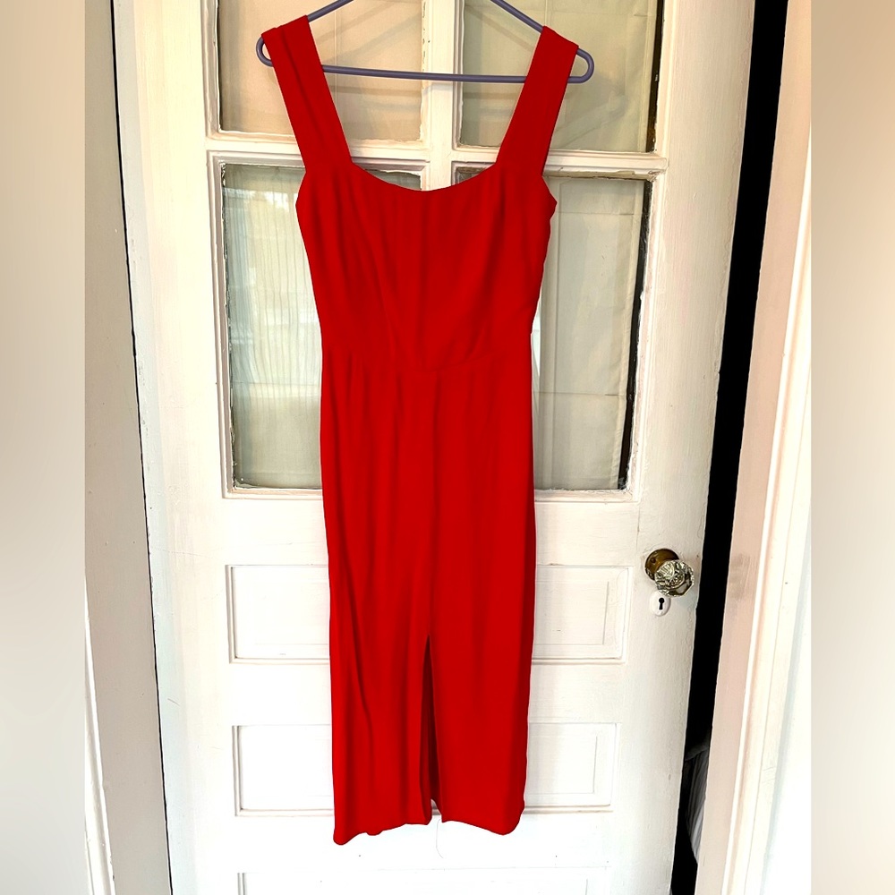 Reformation Fitted Dress with Front Slit